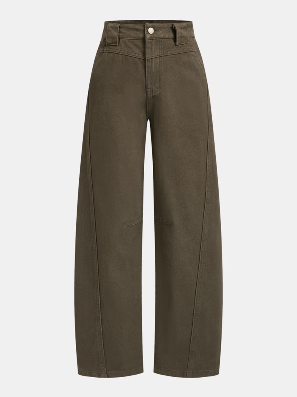 Denim Curved-Leg Jeans